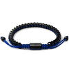 Black Woven Chain Bracelet in Blue