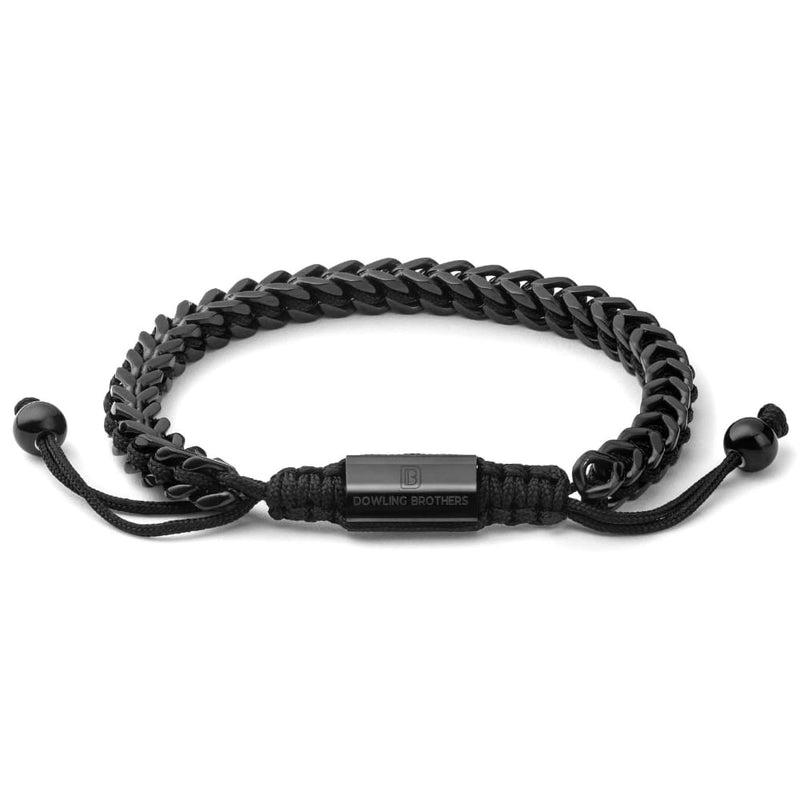 Black Woven Chain Bracelet in