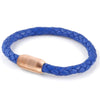 Copy of Leather Single Wrap - Blue / Rose Gold