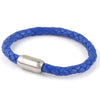 Copy of Leather Single Wrap - Blue / Silver