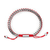 Woven Chain Bracelet in Red - Up to 7 1/2