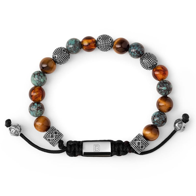 Amber Tiger Eye Turquoise and Silver Tropez - 6 1/4 - 7