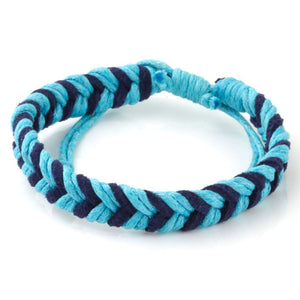 Chevron Bracelet - Light Blue & Navy
