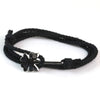 Clover Bracelet on Cotton - Black