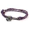 Clover Bracelet on Rope - Purple