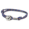 Clover Bracelet on Rope - Reflective Blue