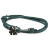 Clover Bracelet on Rope - Solid Green