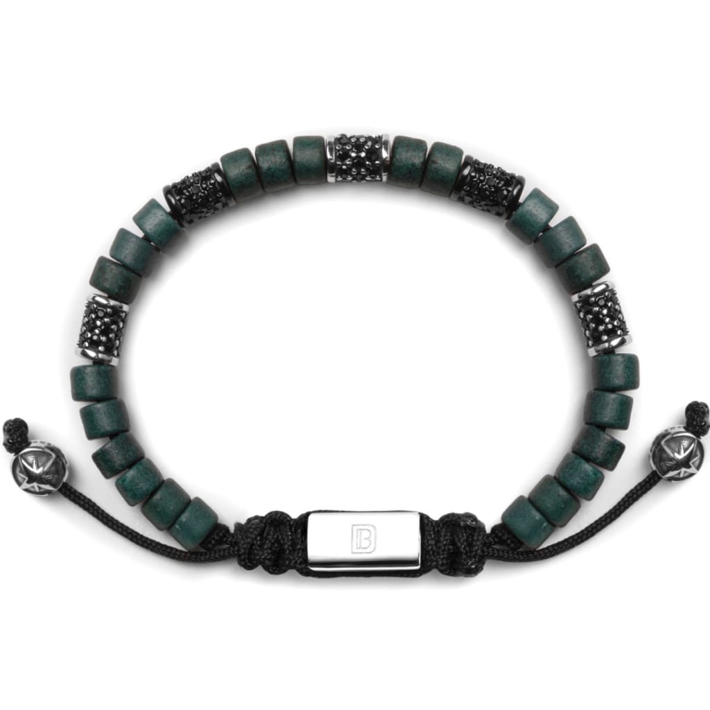 Dark Green with Silver - Up to 7 1/2 Inch