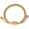 Gold Braided Box Chain Bracelet in Champagne