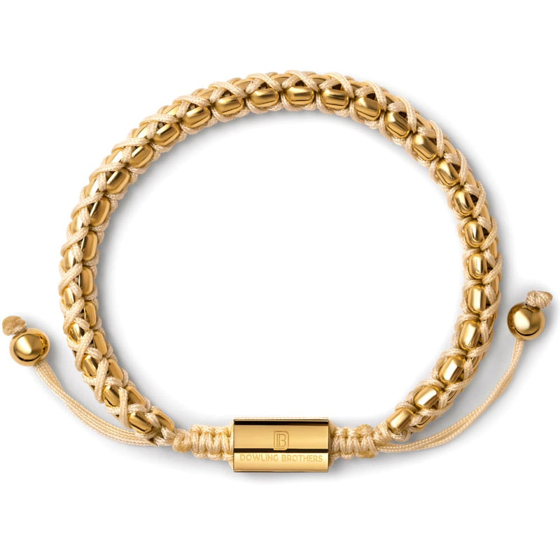 22ct Gold Box Chain Bracelet with Plain Gold and Rhodium Diamond Cut G