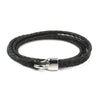 Leather Double Braided Hook - Black / 6 1/2