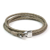 Leather Double Braided Hook - Taupe / 6 1/2