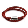 Leather Double Wrap - Red / 6 1/2