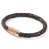 Copy of Leather Single Wrap - Antique Chocolate / Rose Gold