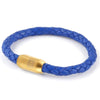 Copy of Leather Single Wrap - Blue / Gold