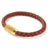 Copy of Leather Single Wrap - Brown / Gold