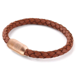 Copy of Leather Single Wrap - Brown / Rose Gold