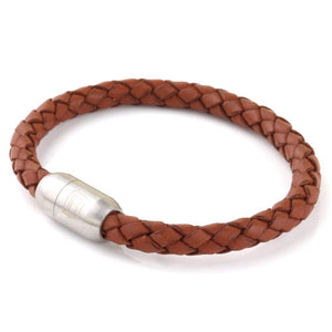 Copy of Leather Single Wrap - Brown / Silver