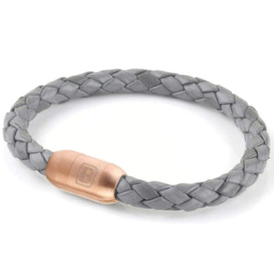 Copy of Leather Single Wrap - Gray / Rose Gold