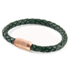 Copy of Leather Single Wrap - Green / Rose Gold