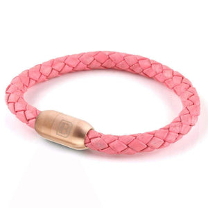 Copy of Leather Single Wrap - Pink / Rose Gold