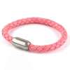 Copy of Leather Single Wrap - Pink / Silver