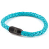 Copy of Leather Single Wrap - Turquoise / Matte Black