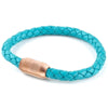 Copy of Leather Single Wrap - Turquoise / Rose Gold