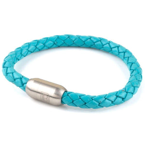 Copy of Leather Single Wrap - Turquoise / Silver