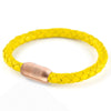 Copy of Leather Single Wrap - Yellow / Rose Gold