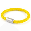 Copy of Leather Single Wrap - Yellow / Silver