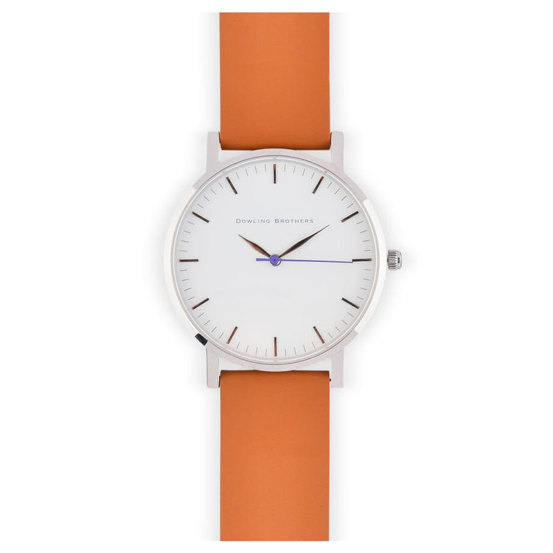 Minimalist Watch - White - Brown