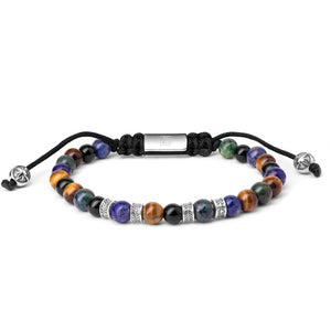 Onyx Tiger Eye Lapis Chrysocolla and Sterling Silver