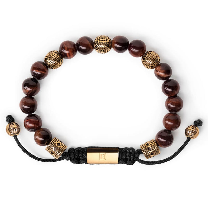 Red Tiger Eye and Gold Tropez - 6 1/4 - 7