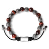 Red Tiger Eye and Silver Tropez - 6 1/4 - 7