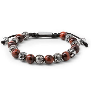 Red Tiger Eye and Silver Tropez