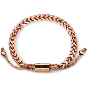Rose Gold Woven Chain Bracelet in