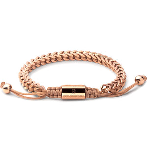 Rose Gold Woven Chain Bracelet in - Up to 7 1/4