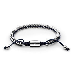 Woven Chain Bracelet in Navy