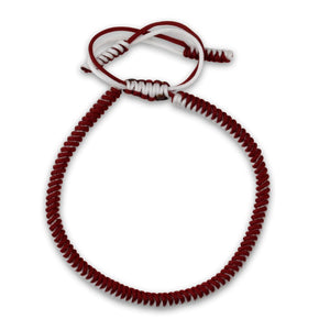 Tibetan Bracelet - Dark Red and White