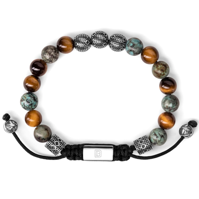Tiger Eye Turquoise and Silver Tropez - 6 1/4 - 7