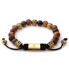 Tiger Eye Wood and Gold Tropez