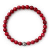 Voyager - Red Howlite - Silver / 6 - 3/4